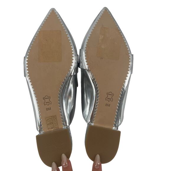 Tory Burch Silver Metallic Mules - Picture 7 of 8